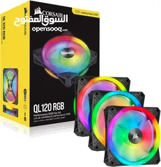  1 Corsair QL Series, Ql120 RGB, 120mm RGB LED Fan
