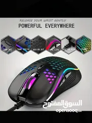  6 ماوس جيمنج سلكي مريح، اللون RGB الكهروضوئيةUSB.