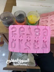  10 قوالب شمع والوان شمع ومسلتزمات للشمع تشكيلة كبيرة