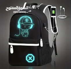  2 Luminous Backpack, Men's Fashion Trendy Backpack.