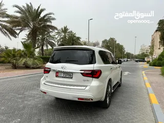  5 للبيع انفينتي QX80 موديل 2019 خليجي من داخل زعفراني فلل اوبشن كاااملة المواصفات  قمة فالنظافة