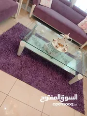  7 طقم كنب +طاولة سفرة خشب ثمانية مقاعد