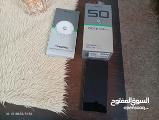  2 انفنكس نوت 50برو استخدام اسبوعين للبيع معه كل اغراضه
