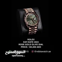  2 Rolex Rose Gold Olive Dial day-date 2024