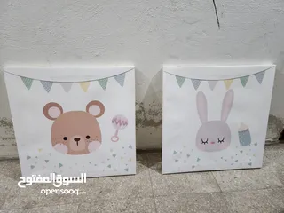  1 لوحة لغرفة اطفال عدد 2. سعر الواحدة 5 دنانير. الموقع خلدا