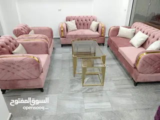  1 اطقم استيل 7 مقاعد جميع الالوان متوفره داخل المصنع الكميه محدوده