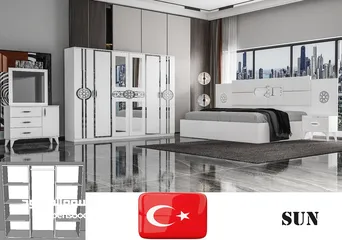  14 غرف نوم تركي 7 قطع شامل التركيب والدوشق مجاني