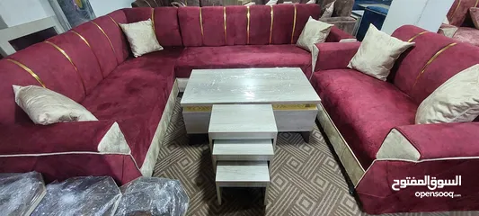  4 اطقم كنب كورنر جديد عدة الوان