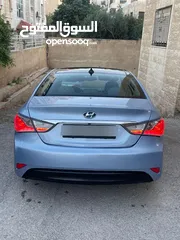  5 هونداي سوناتا هايبرد موديل 2014 مميزة لون ازرق بلو فل اضافات