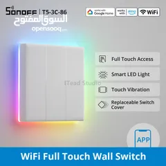  2 SONOFF T5 WiFi Smart Touch Wall Switch Voice Remote Control via Alexa Google Home
