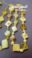  6 آساور وعقود حجر كهرمان أصلي   Original Amber Baltic