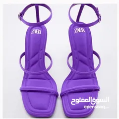  1 Zara woman’s purple padded insole high heel sandals