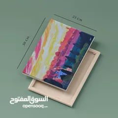  4 لوحة فنية: القدس في الغروب للفنانة نور إبراهيم
