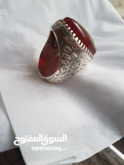  1 خاتم عقيق يماني كبدي