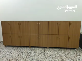  1 خزانة دفات خشب ساندويتش ملبسة فرمايكا من الدخل
