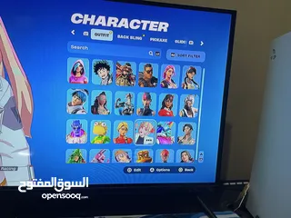  36 حساب سوني فيه فورت نايت 178 سكن من اكس النجمه وهالي كوين واكس القطه فيه 1.550 فيبوكس