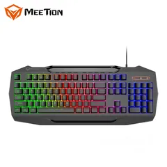  2 Meetion C490 4in1 RGB Backlight Wired Gaming Kit مجموعة الألعاب السلكية Meetion C490 4 في 1 بإضاءة خ
