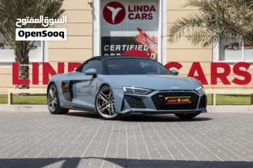  2 Audi R8 Spyder V10 Performance Convertible 2023 GCC under Agency Warranty