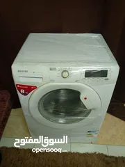  1 غسالة هوفر 8كيلو 1200دورةانفينتر موفرة الماء والكهرباء بحاله ممتازه استخدام بسيط للبيع
