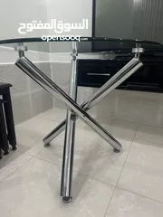  2 طاولة مطبخ من الزجاج المقوى