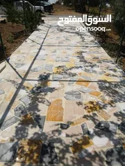  1 شحف حجر ديكورات مميزة المتر 5 دنانير شامل المواد
