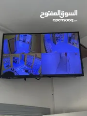  1 4 كاميرات مراقبة Hikvision وشاشة