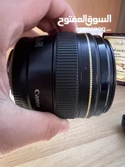  5 عدسة 85mm f1.8 canon ولا خدش في حاله جيدة جذًا لممتازة