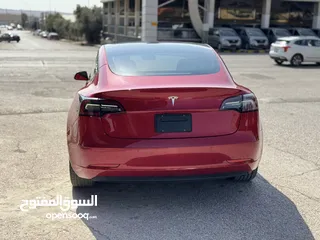  5 تسلا MODEl مج 3 موديل 2021 ستاندر بلس خمري داخل ابيض بحالة الوكاله فحص كامل حرره