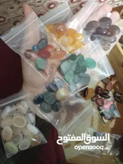  5 خواتم فضه ستاتي مطعمه بالاحجار