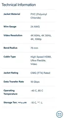  6 C2G HDMI 4K Cable premium quality 6M كيبل صناعي جوده عاليه جدا