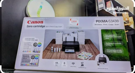  6 طابعة كانون بيكسما متعددة الوظائف طباعة تصوير سكانر واي فاي 7000ورقة توفير كبيير Canon PIXMA  G3430