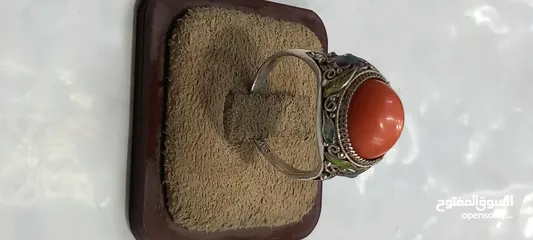  2 خاتم فضه صياغه يدويه انتيك