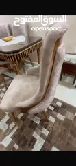  5 طاولة طعام 8 كراسي خشب زان بحالة الوكالة تفصيل