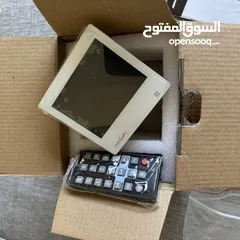  5 مكبر صوت واي فاي ذكي مع شاشه بنظام اندرويد  تعمل باللمس راديو بلوتوث لون ابيض