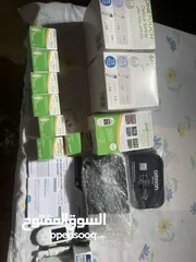  6 جهاز ضغط اومورون و جهازين قياس السكري و جهاز قياس الحرارة