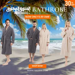  2 Beige and Charcoal Color Unisex Wearable Bathrobe, Bath Wrap Body Towels, Adjustable Shower Bathrobe