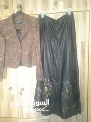  13 فستان اسود واحمر طويل مع جاكيت قصير احمر بأكمام طويلة جديد غير مستعمل ماركة H&M مقاس L بلبس 40 و42