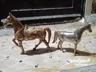  2 حصان نحاس صب قديم عدد2