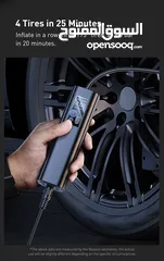  4 Baseus Portable Car Tire Inflator  منفاخ هواء محمول ذكي للسيارة من بيسوس