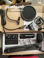  2 مايكروفون كوندنسر BM800 مع معادل صوت من طراز V8 استعمال خفيف جدا للبيع