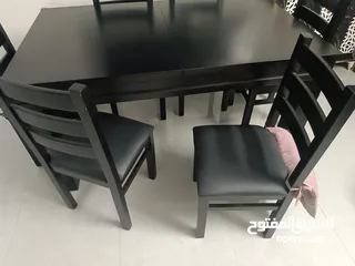  3 طاولة سفرة خشب زان