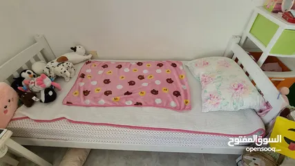 2 Bed for children, mattress and frame, 27 omr.