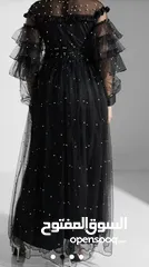  5 فستان سهرة اسود طويل. A black long modest party black dress.