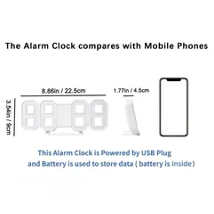  8 ساعة رقمية Led 3d واحدة، ساعة غرفة نوم Led لديكور المنزل