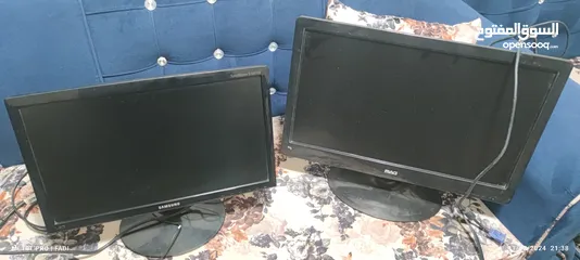  1 شاشتين كمبيوتر سامسونج وmag