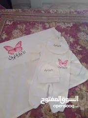  3 طقم تبان بيبي مطبوع حسب الطلب  ( 4 قطع )
