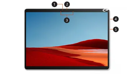  10 اجهزة مايكروسوفت سيرفيس برو أكس (Microsoft Surface Pro X SQ1)\RAM 8GB\256GB Nvme