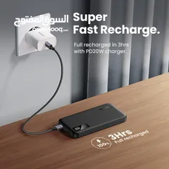  6 بوربانك يوجرين اصلي شحن سريع مع شاشه UGREEN USB-C Power Bank (10,000 mAh)