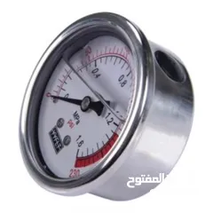  9 مانومتر ، مقياس الضغط بوردون 0:16 استانلس 1\2" 4" قياس الضغط ،فيكا ، ويكا،  WIKA Pressure Gauges