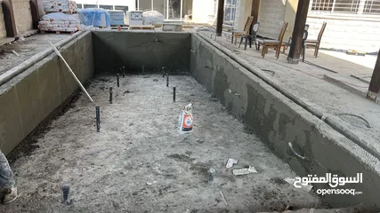  12 تجيهز برك سباحه من الصفر